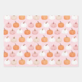 Wasserfarbenkürbis Fallmuster Geschenkpapier Set (Vorderseite 2)