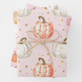 Wasserfarbenkürbis Fallmuster Geschenkpapier Set (Beispiel)