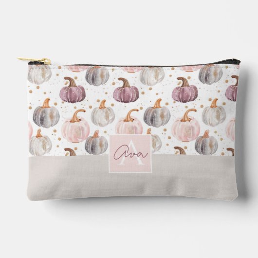 Wasserfarbenkürbis Fallmuster Zubehörtasche (Vorderseite)