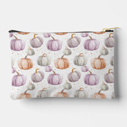 Wasserfarbenkürbis Fallmuster Zubehörtasche (Rückseite)