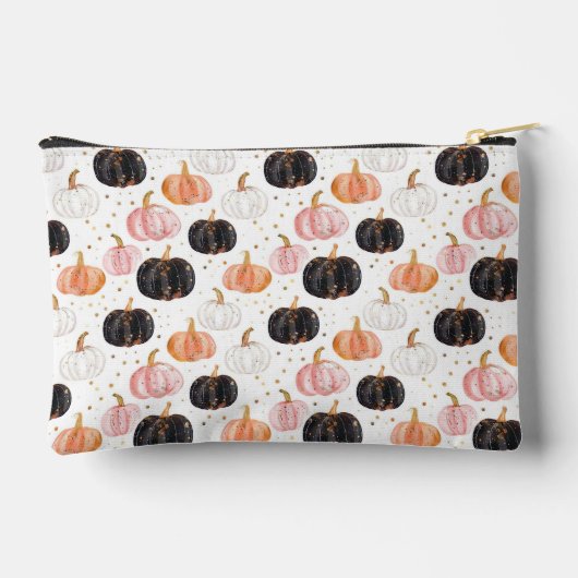 Wasserfarbenkürbis Fallmuster Zubehörtasche (Rückseite)