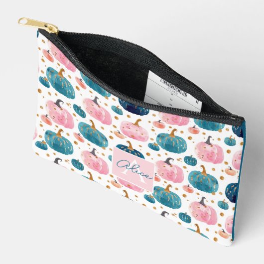 Wasserfarbenkürbis Fallmuster Zubehörtasche (Offen)