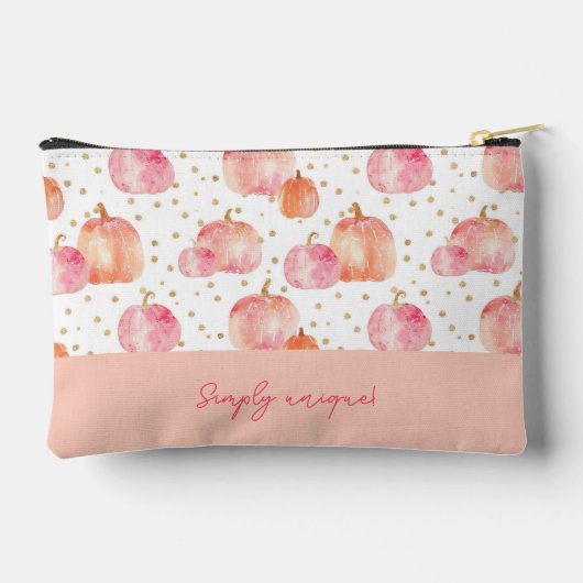 Wasserfarbenkürbis Fallmuster Zubehörtasche (Rückseite)