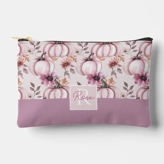 Wasserfarbenkürbis Fallmuster Zubehörtasche (Vorderseite)