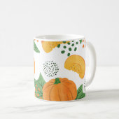 Wasserfarbenkürbis Gemüse: orange Nahtlos Kaffeetasse (VorderseiteRechts)