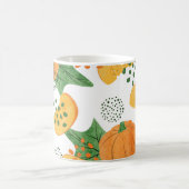 Wasserfarbenkürbis Gemüse: orange Nahtlos Kaffeetasse (Mittel)