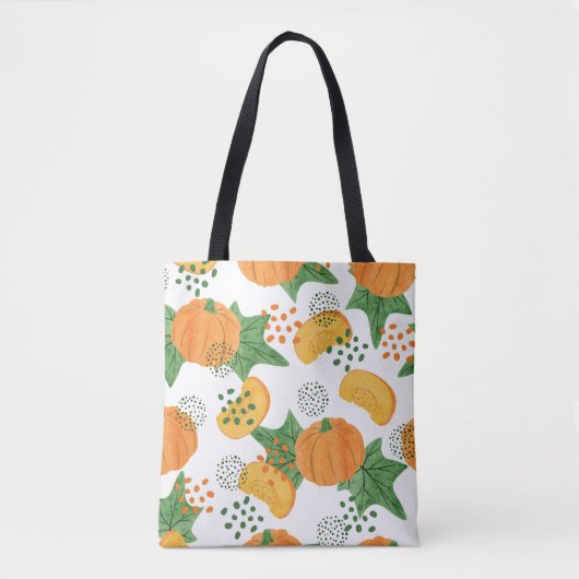 Wasserfarbenkürbis Gemüse: orange Nahtlos Tasche (Vorderseite)