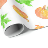 Wasserfarbenkürbis Geschenkpapier (Rolleneckpunkt)