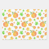 Wasserfarbenkürbis Geschenkpapier Set (Vorderseite 3)
