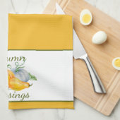 Wasserfarbenkürbis Geschirrtuch (Viertel Falte)