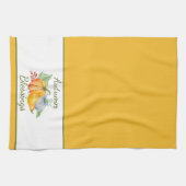 Wasserfarbenkürbis Geschirrtuch (Horizontal)