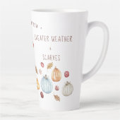 Wasserfarbenkürbis Gewürz Niedliche  Latte-Tasse Milchtasse (Rechts)