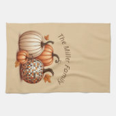 Wasserfarbenkürbis Herbst Autumn Custom Geschirrtuch (Horizontal)