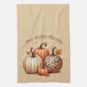 Wasserfarbenkürbis Herbst Autumn Custom Geschirrtuch (Vertikal)