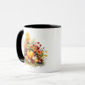 Wasserfarbenkürbis Herbst Florals Tasse (Vorderseite Links)