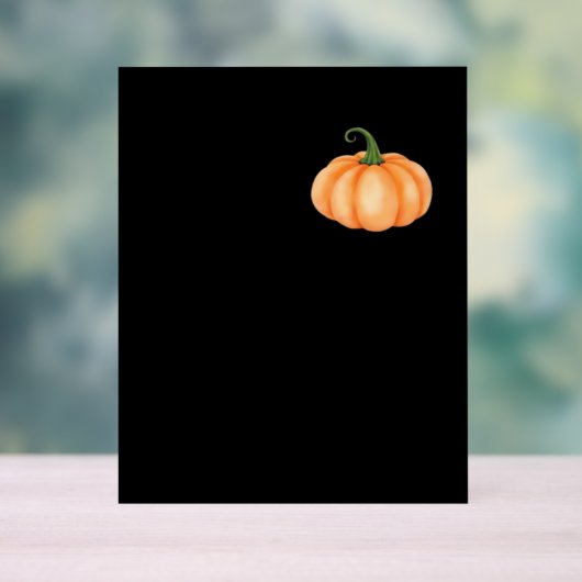 Wasserfarbenkürbis - Herbst- und Halloween-Design  Acrylschild (Neutral)