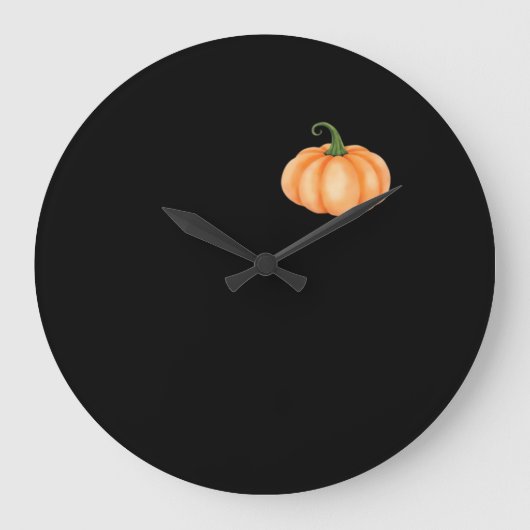 Wasserfarbenkürbis - Herbst- und Halloween-Design  Große Wanduhr (Vorderseite)