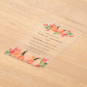 Wasserfarbenkürbis Herbsthochzeit Acryleinladungen (Ablage )