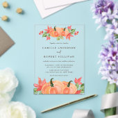 Wasserfarbenkürbis Herbsthochzeit Acryleinladungen (In Situ (Hochzeit))