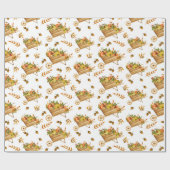 Wasserfarbenkürbis Herbstmuster Geschenkpapier (Flach)