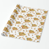 Wasserfarbenkürbis Herbstmuster Geschenkpapier (Ungerollt)