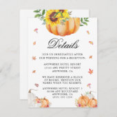 Wasserfarbenkürbis Hochzeitskarte Begleitkarte (Vorne/Hinten)