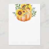 Wasserfarbenkürbis Hochzeitskarte Begleitkarte (Rückseite)
