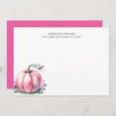 Wasserfarbenkürbis Maßgeschneiderte Mitteilungskar Mitteilungskarte (Vorne/Hinten)