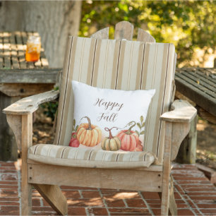 Wasserfarbenkürbis mit anpassbarem Text Kissen