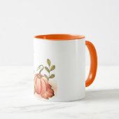 Wasserfarbenkürbis mit anpassbarem Text Tasse (VorderseiteRechts)