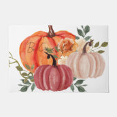 Wasserfarbenkürbis mit benutzerdefiniertem Text Fußmatte (Vorderseite)