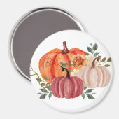 Wasserfarbenkürbis mit benutzerdefiniertem Text Magnet (Vorderseite/Rückseite)