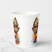 Wasserfarbenkürbis mit Bogen Pappbecher (Links)