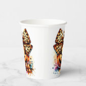 Wasserfarbenkürbis mit Bogen Pappbecher (Rechts)