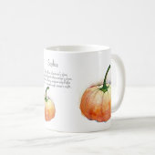 Wasserfarbenkürbis mit Gedicht Kaffeetasse (VorderseiteRechts)