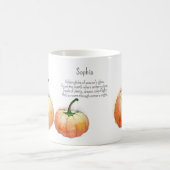 Wasserfarbenkürbis mit Gedicht Kaffeetasse (Mittel)