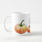 Wasserfarbenkürbis mit Gedicht Kaffeetasse (Links)