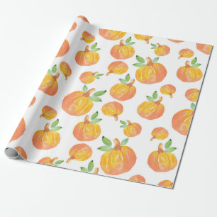 Wasserfarbenkürbis Muster 3 Geschenkpapier