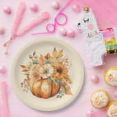 Wasserfarbenkürbis Pappteller (Party)