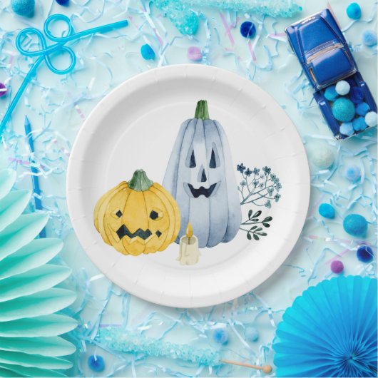 Wasserfarbenkürbis Pappteller (Party)