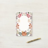 Wasserfarbenkürbis Post-it Klebezettel (Auf Schreibtisch)