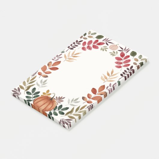 Wasserfarbenkürbis Post-it Klebezettel (angewinkelt)