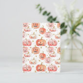 Wasserfarbenkürbis Postkarte (Stehend Vorderseite)