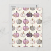 Wasserfarbenkürbis Postkarte (Vorne/Hinten)