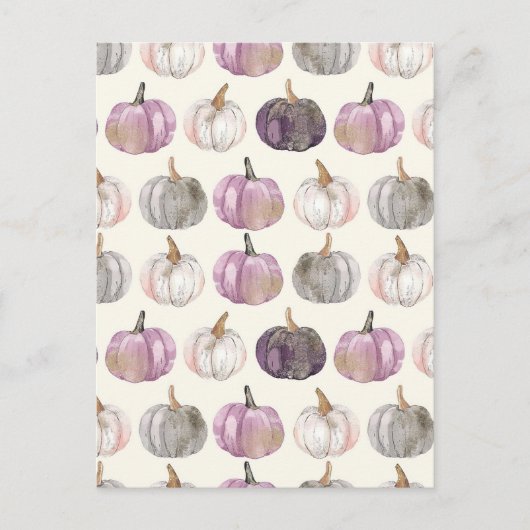 Wasserfarbenkürbis Postkarte (Vorderseite)