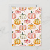 Wasserfarbenkürbis Postkarte (Vorne/Hinten)