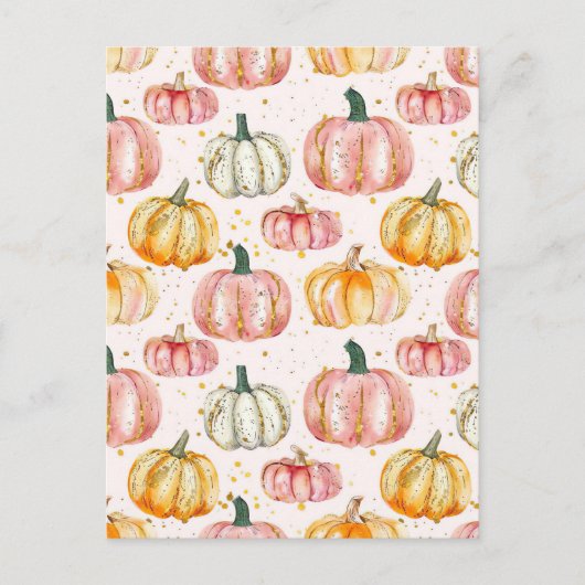 Wasserfarbenkürbis Postkarte (Vorderseite)