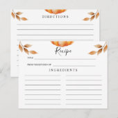 Wasserfarbenkürbis Postkarte (Vorne/Hinten)