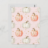 Wasserfarbenkürbis Postkarte (Vorne/Hinten)