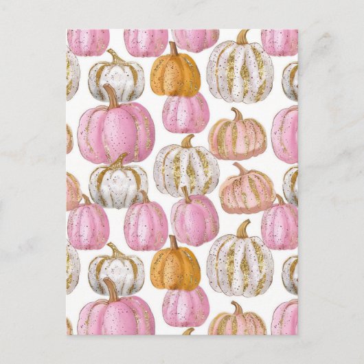 Wasserfarbenkürbis Postkarte (Vorderseite)